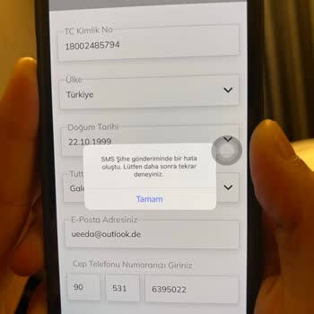 Passolig - SMS Kod Hatası (kart Başvuru)