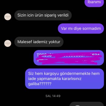 Qarmacha.com Satış Sözleşmesine Aykırı Davranıp İade Kabul Etmiyor