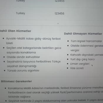 Feribotlines Hakkında Şikayet