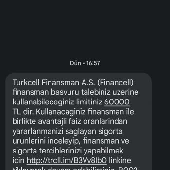 Turkcell Financell Kredi Başvurusu Hakkında Şikayet...