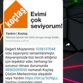 Koçtaş Gardırop Teslimat Ve Eksik Mlz