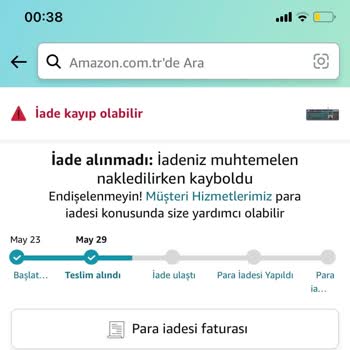 Amazon 5 Aydır İade Edilmeyen Ürün