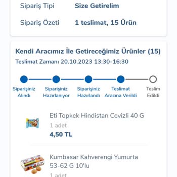 Carrefour SA 2 Gündür Gelmeyen Sipariş!