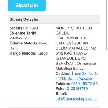 Mondy Shop'tan İade Gelmedi