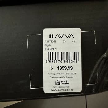 Avva Giyim 2. Kez Yanlış Numara Gönderilen Ayakkabı