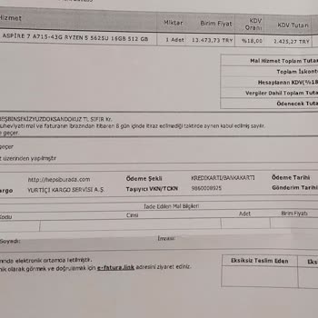 Acer Servis Fahiş Ücretlendirme