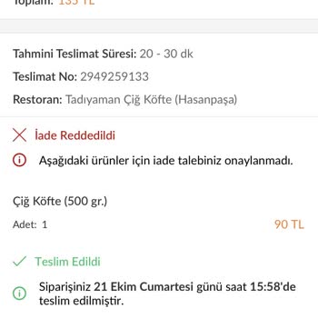 Siparişim Eksik Geldi Ve Trendyol Yemek İlgilenmedi!
