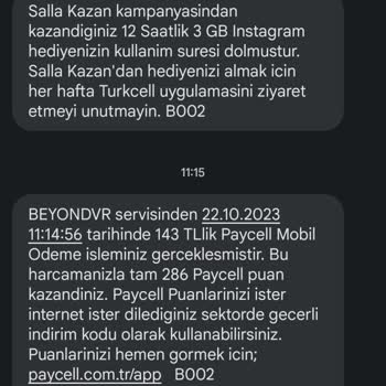 Benim Telefon Numarama 143 Tl Paycell Ödemesi Gerçekleşmiş
