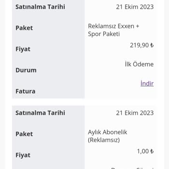 Exxen Kredi Kartımdan Onaysız 220,90 TL Çekim Yaptı