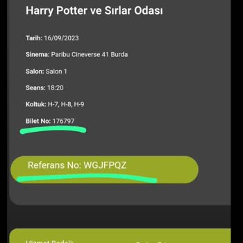 Paribu Cineverse Sinema Bilet İade Ücreti