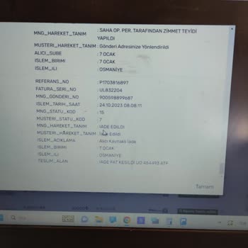 Osmaniye Merkez 7 Ocak MNG Kargo Şubesi Bilerek Kargoyu İadeye Düşürdü