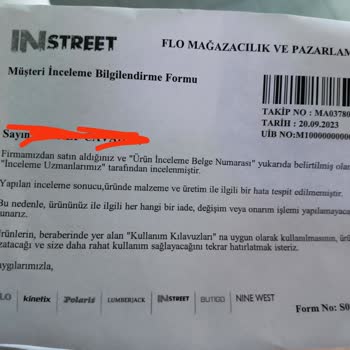 In Street Street Mağazasından Aldığım Ayakkabının Dikişleri Açıldı