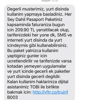 Vodafone Yurt Dışı Kullanımı
