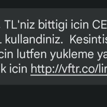 Vodafone Uygulamasıyla Aldığım Gani1500 Dakika Paketi Sorunu