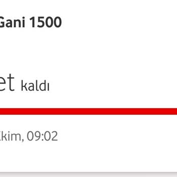 Vodafone Uygulamasıyla Aldığım Gani1500 Dakika Paketi Sorunu