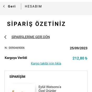 Watsons Online Satışta Mağazada Kaybolan Kargo