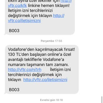 Vodafone'un Sürekli SMS Göndermesi