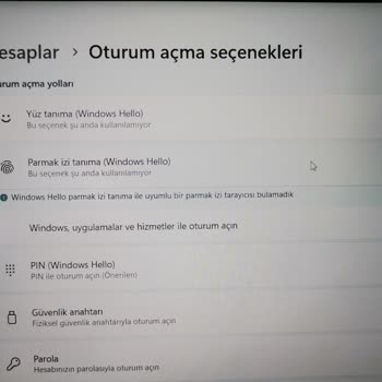 Microsoft Parmak İzi Okuyucusu