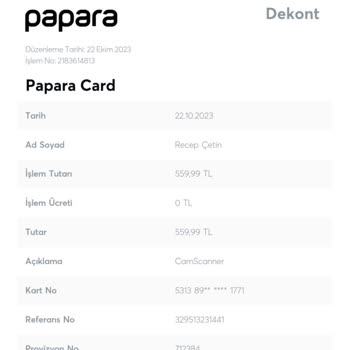 CamScanner Bilgim Dahili Olmadan Abonelik Yapılıp Param Çekildi