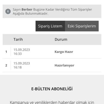 İsem Kitap Teslim Edilmeyen Siparişler