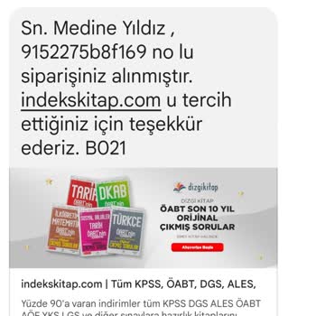 İndeks Kitap Kitap Siparişiyle İlgili Sorun