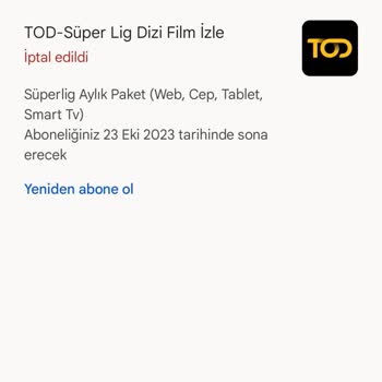 TOD Tv Tod Habersiz Üyelik Yeniliyor