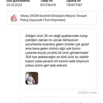 Pufu Toys Hepsiburada Dan Aldığım Ürün Hatalı Çıktı