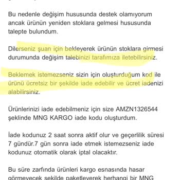Amazon Sözünü Tutmuyor. Değişimde Sorumluluk Almıyor.