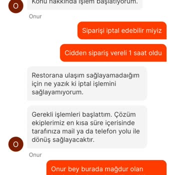 Migros Yemek Teslim Edilmeyen Sipariş