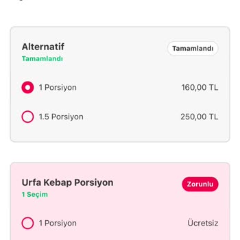 Yemeksepeti Gaziantepli Kebap Restoranında Yanlışlık