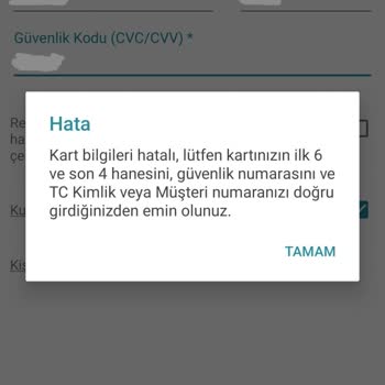 BKM Express Bilgiler Doğru Olduğu Halde Kabul Etmiyor