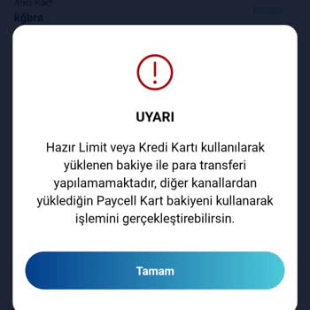 Paycell'in K. K Yatırdığım Limite El Koyması
