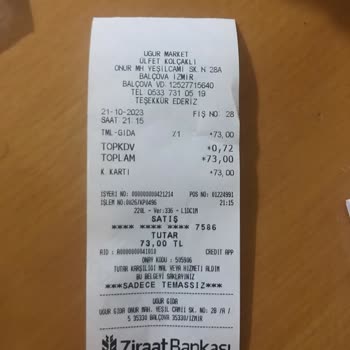 Uğur Market (Balçova) Kart İle Ödemede Haksız Komisyon Aldı