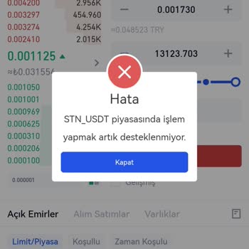 Gate.io Stn Coin Alış Satış Engelleme