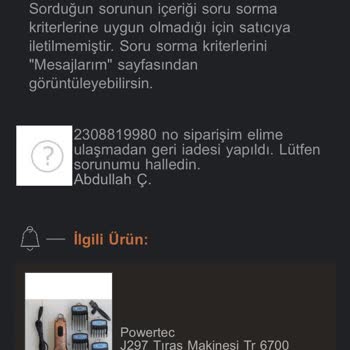 Trendyol'un Müşteri Odaklı Çalışmaması!