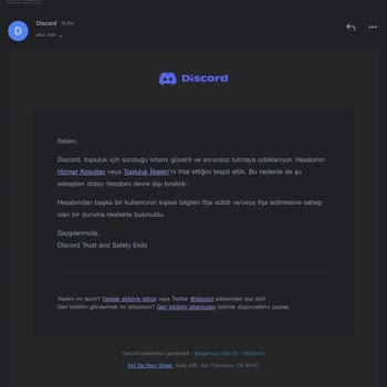 Discord.com Hesabın Devre Dışı Bırakıldı.