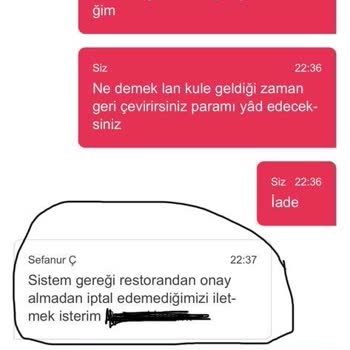 Yemeksepeti Geç Gelen Yemek Siparişini İptal Etmiyor
