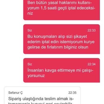 Yemeksepeti Geç Gelen Yemek Siparişini İptal Etmiyor