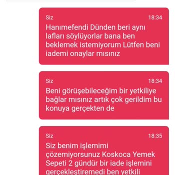 Yemeksepeti İlgisiz Müşteri Temsilcisi Ve Yalan Beyanda Bulundu