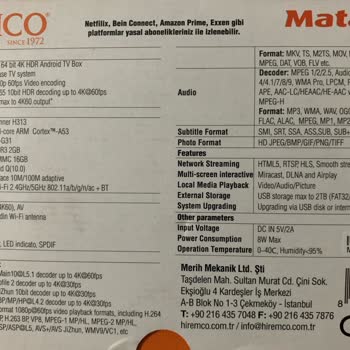 Hiremco TV Box 2. El Ve Bozuk