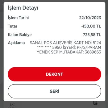 Yemeksepeti Para İadesi İstiyorum