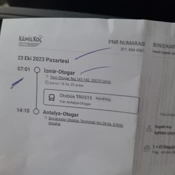 Kamil Koc Güzergah Değişikliği