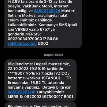 Betterme Yanlış Abone Oldum Hesabımdan Para Çekildi İptalini Talep Ediyorum