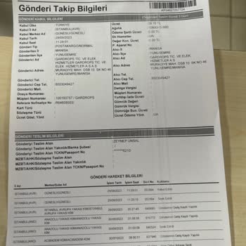 Gardrops Ödenmemiş Ürün Bedeli