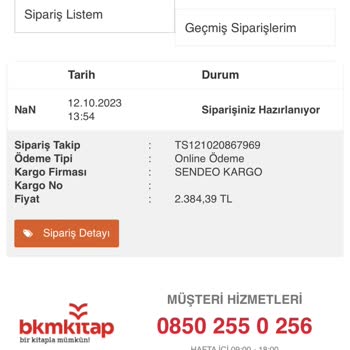 BKM Kitap'tan Sipariş Verdiğim Ürünler Kargolanmıyor