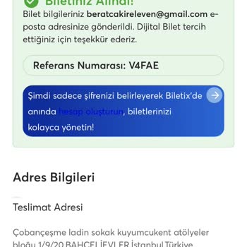 Biletix İade Şikayet Talebi
