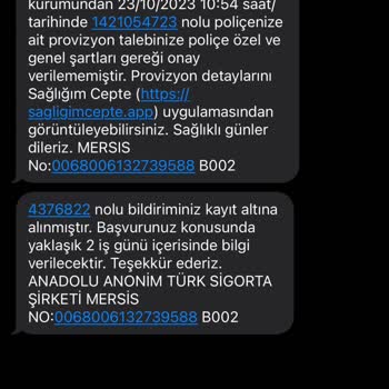 Anadolu Sigorta Tamamlayıcı Sağlık Sigortası Sorunu
