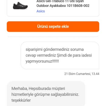 Hepsiburada Siparişimi Mağaza İletmemiş Ve Para İademi Yapmıyor!