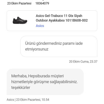 Hepsiburada Siparişimi Mağaza İletmemiş Ve Para İademi Yapmıyor!
