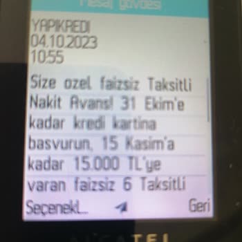 Maaşımı Aldığım, Yapı Kredi Bankası Kredi Kartı Teklifi Cevapsız
